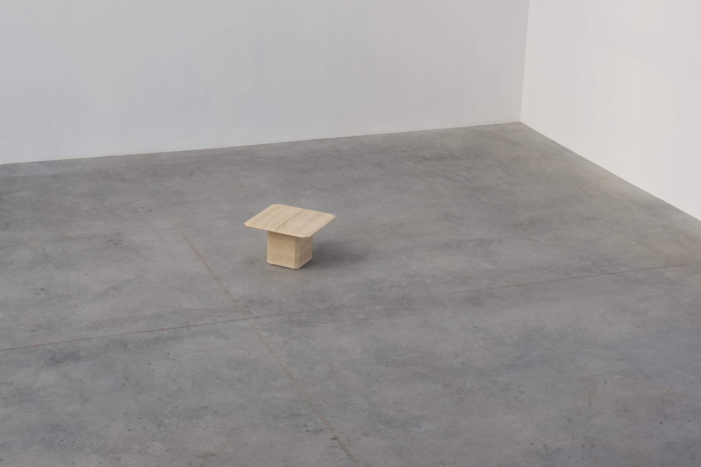 Mid-century square travertine coffee or side table, Italy 1960sthumbnail